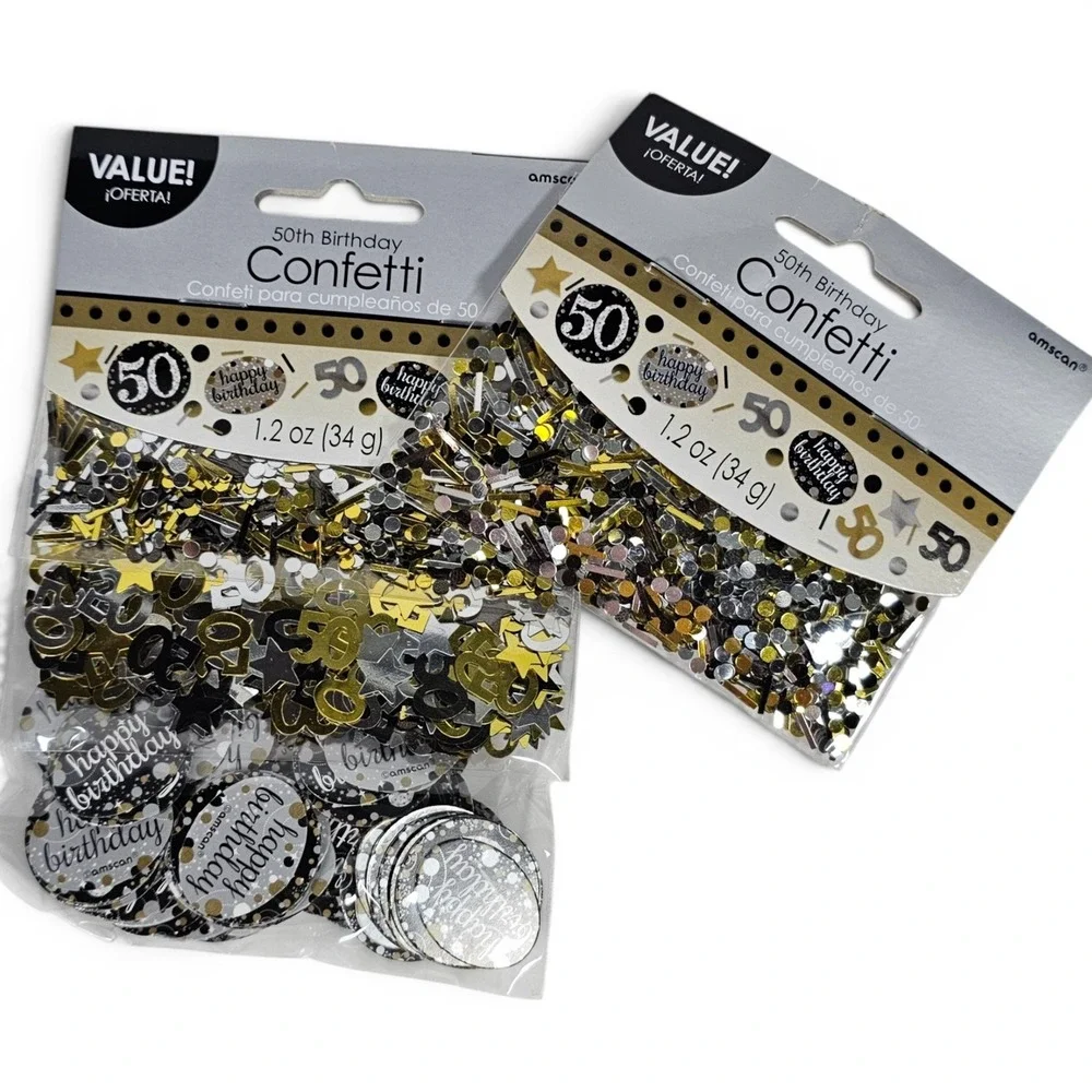 50th‎ Birthday Decorations Bundle Black Gold Party Supplies Balloons Banner Set